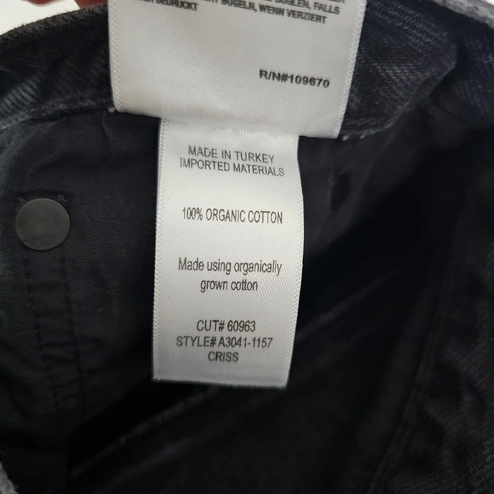 AGOLDE Criss Cross Mini Skirt Black Denim Size 25